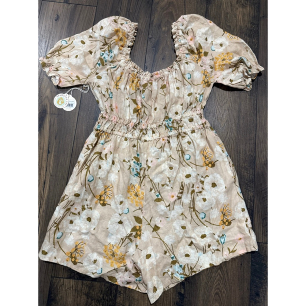 New Spartina 449 Linen Romper Small